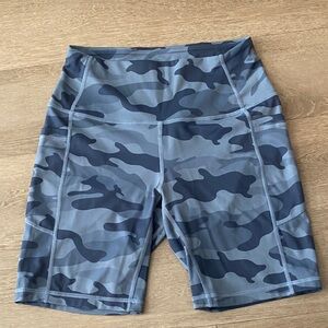 Camo Print Biker Shorts